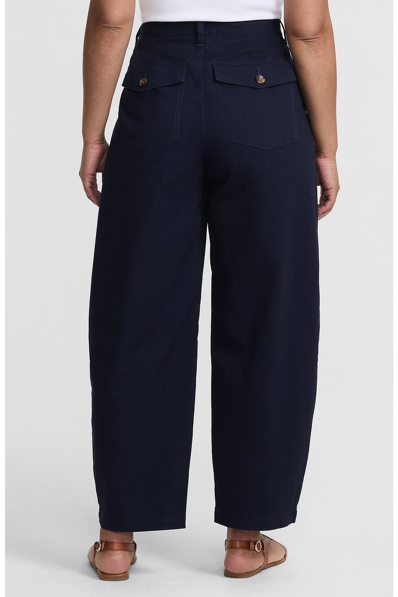 High Rise Barrel Leg Chino Pants, Alternate, color, Radiant Navy