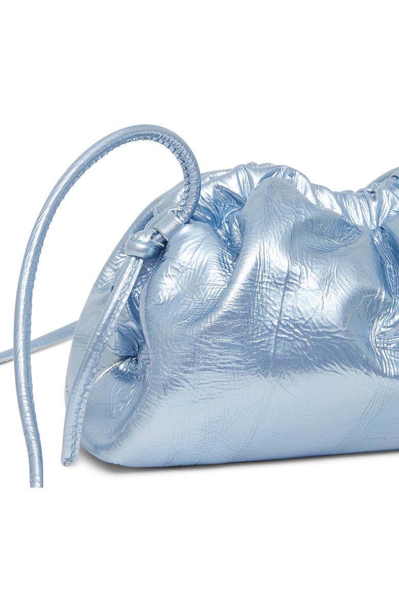 Mansur Gavriel Mini Cloud Crinkled Metallic Patent Leather Clutch, Alternate, color,