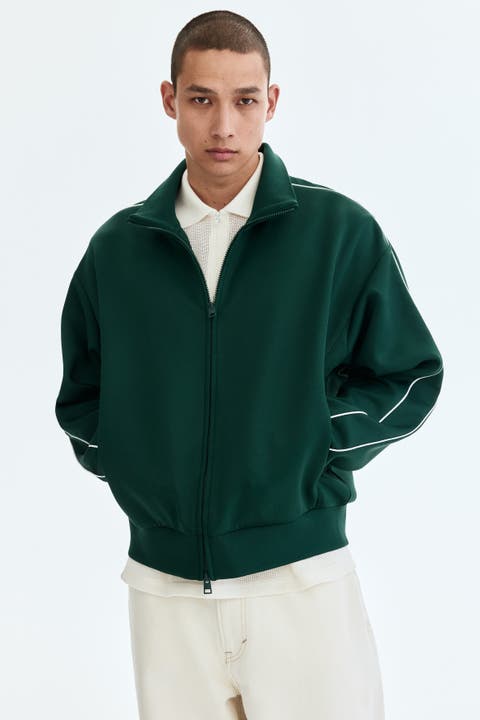 Relaxed-fit Scuba Knit Track Jacket