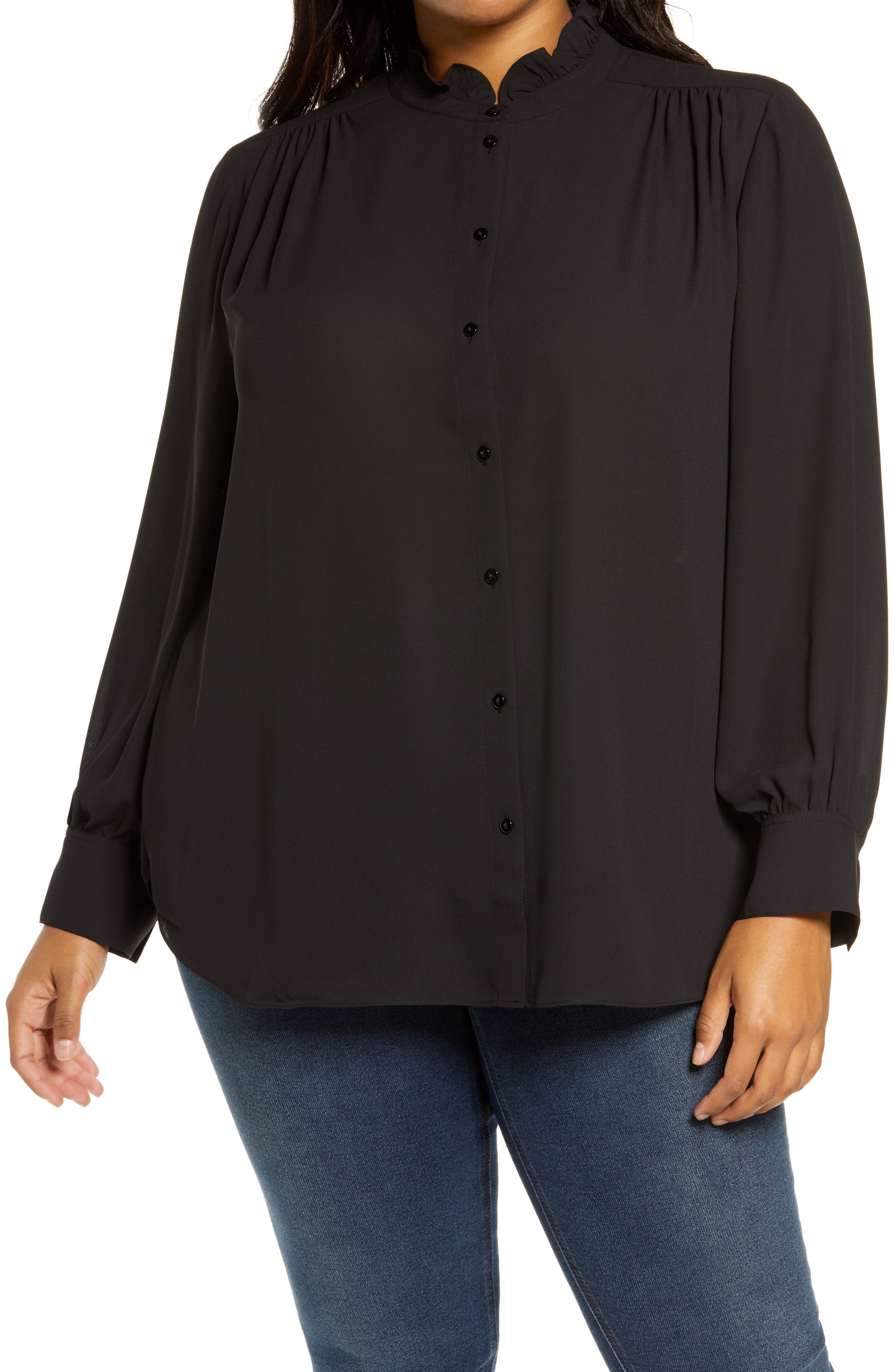 Ruffle Neck Blouse