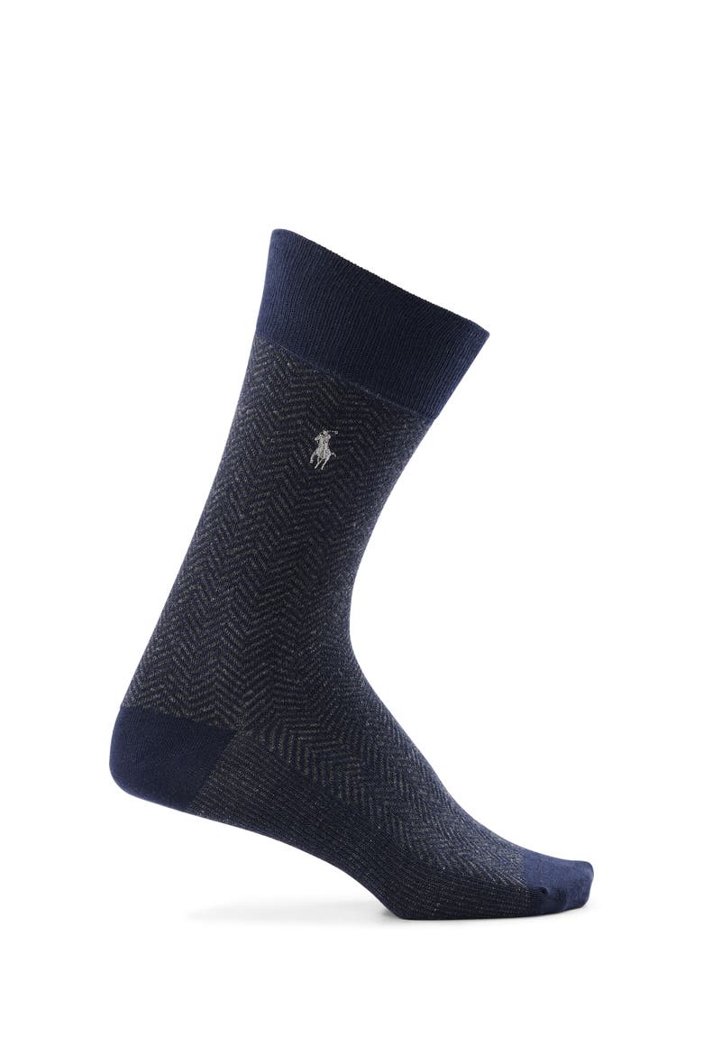 Big & Tall 3-pk Dotted Crew Socks, Alternate, color, NAVY MULTI