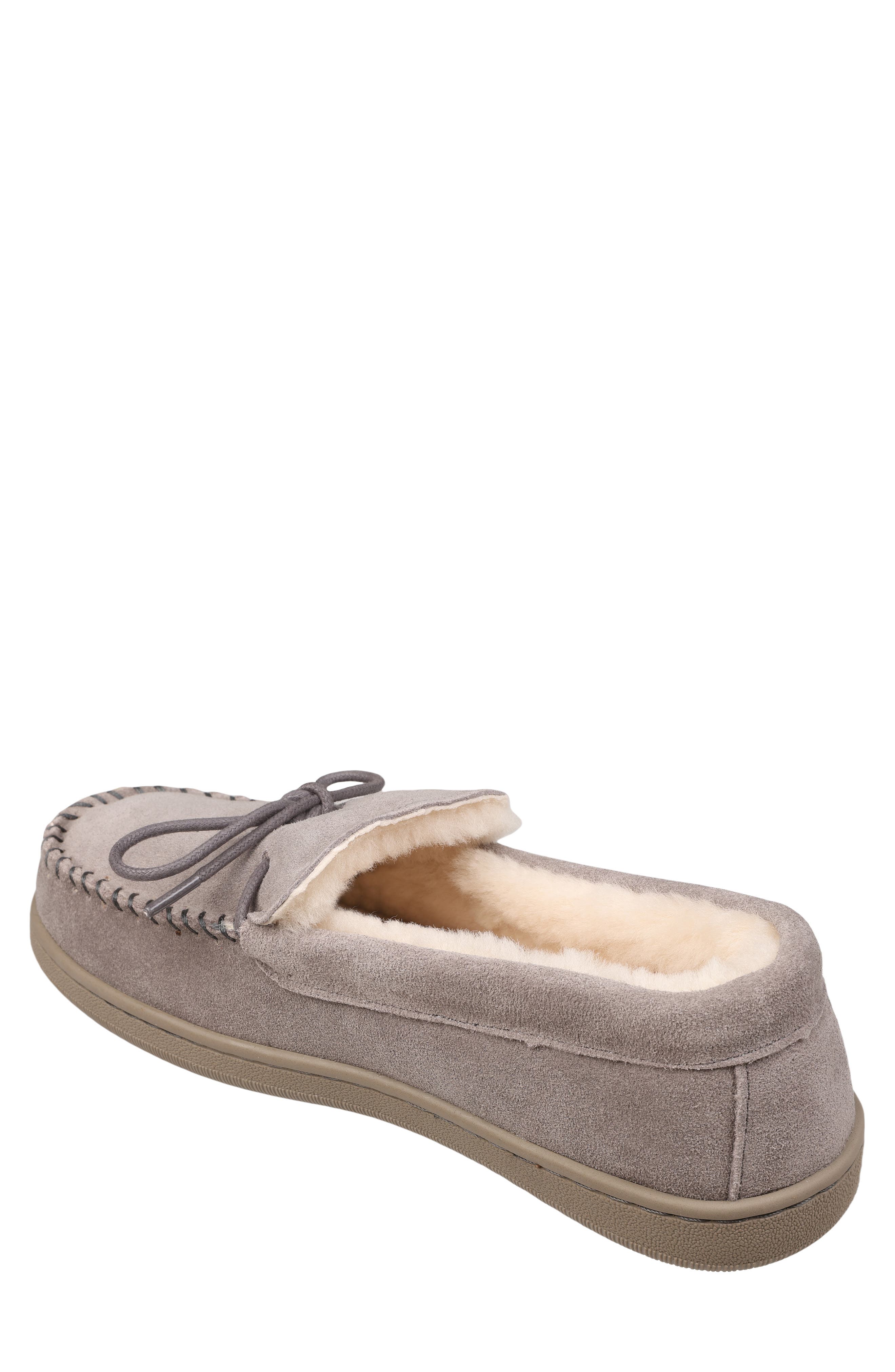 Mykos Theo Faux Shearling Slipper, Alternate, color, Smoke/ Herringbone