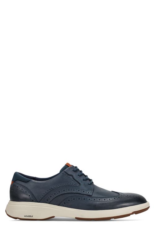 Rockport Noah Wingtip Derby In Dark Blue