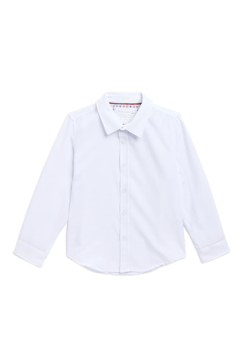 Kids' Long Sleeve Button-Up Shirt, Main, color, WHITE