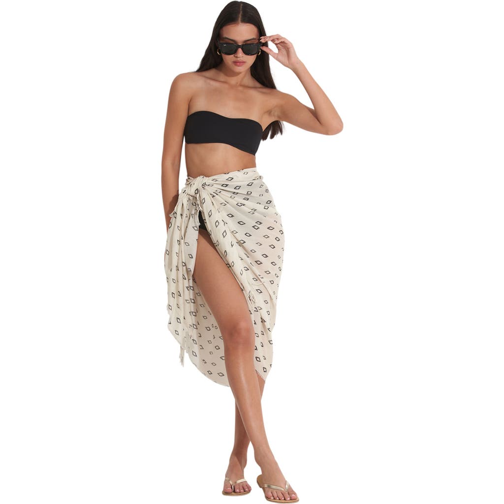 Gottex Beach Life Maya Swim Cover Up Sarong In Cream