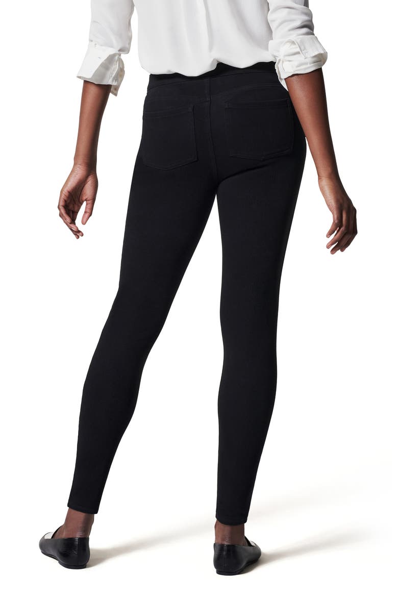 Jean-ish Leggings, Alternate, color, BLACK