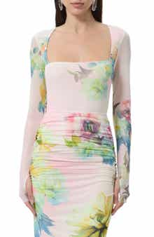 Ines Floral Long Sleeve Mesh Top