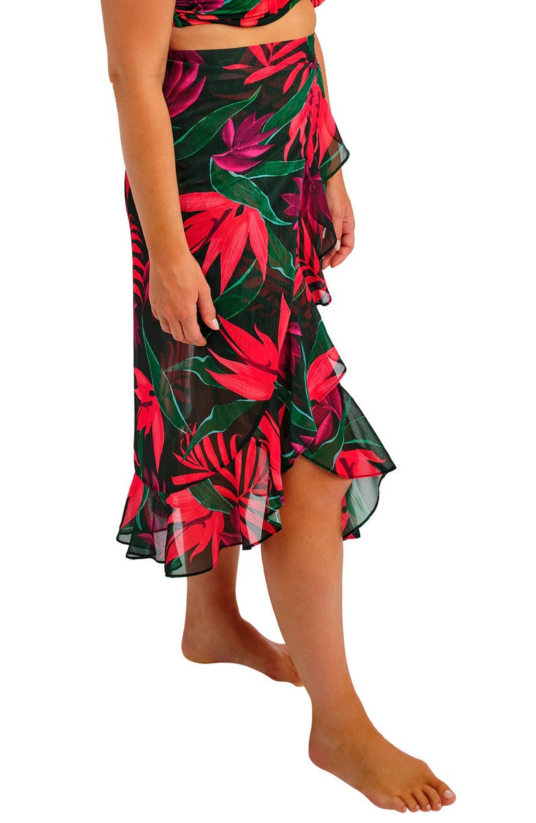 Fantasie Pichola Cover-Up Sarong Skirt, Alternate, color, Mangrove