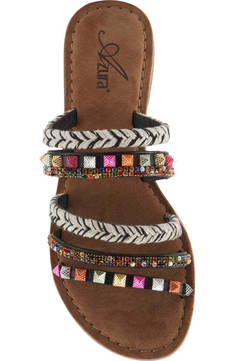 AZURA BY SPRING STEP Intoxicate Slide Sandal, Alternate, color, Black Multi