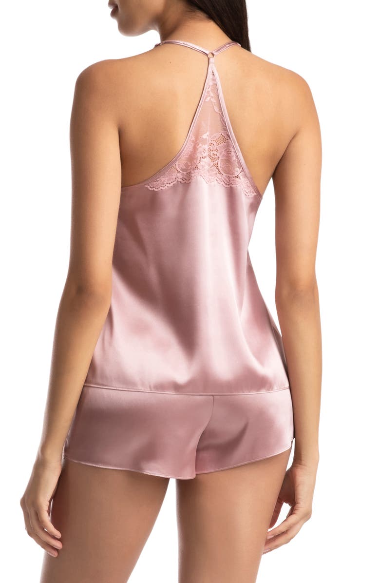 In Bloom by Jonquil Grace Short Satin Pajamas, Alternate, color, Lotus Pink