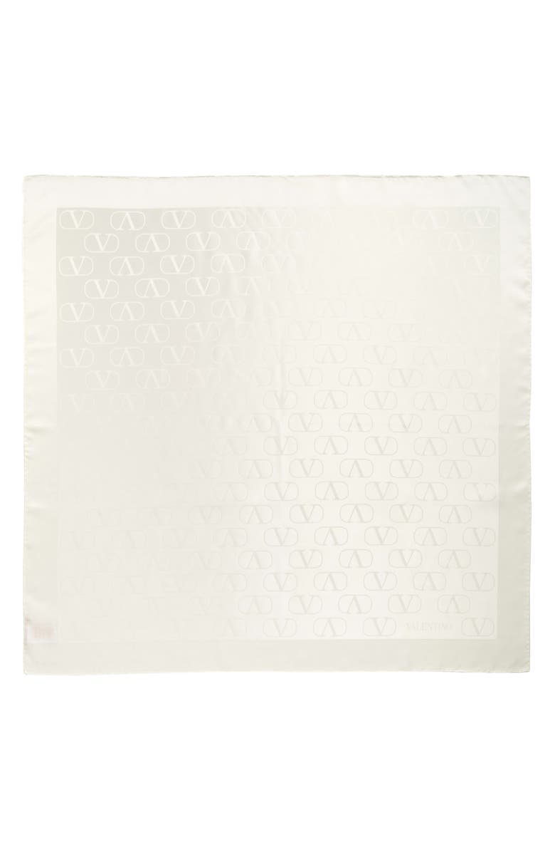 Valentino Garavani VLOGO Square Silk Scarf, Main, color,
