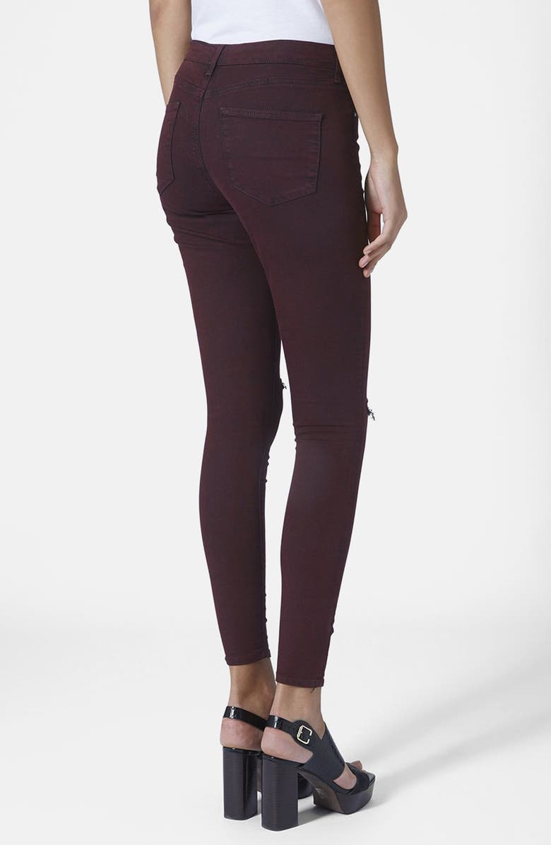 Topshop Moto Destructed Ultra Skinny Jeans, Alternate, color, 