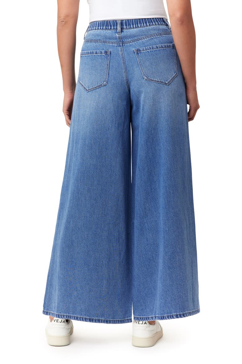 High Waist Elastic Back Palazzo Jeans, Alternate, color, PAXTON