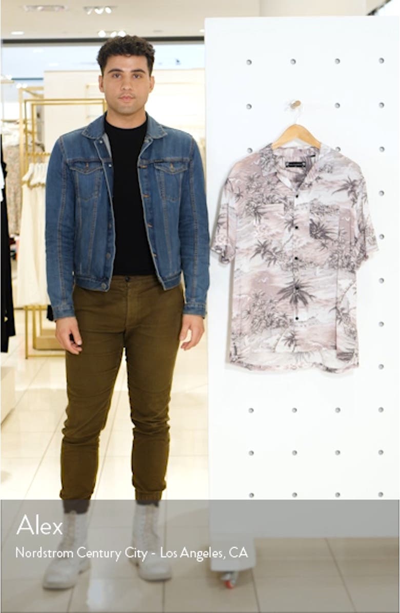 Tiki Slim Fit Print Camp Shirt, sales video thumbnail