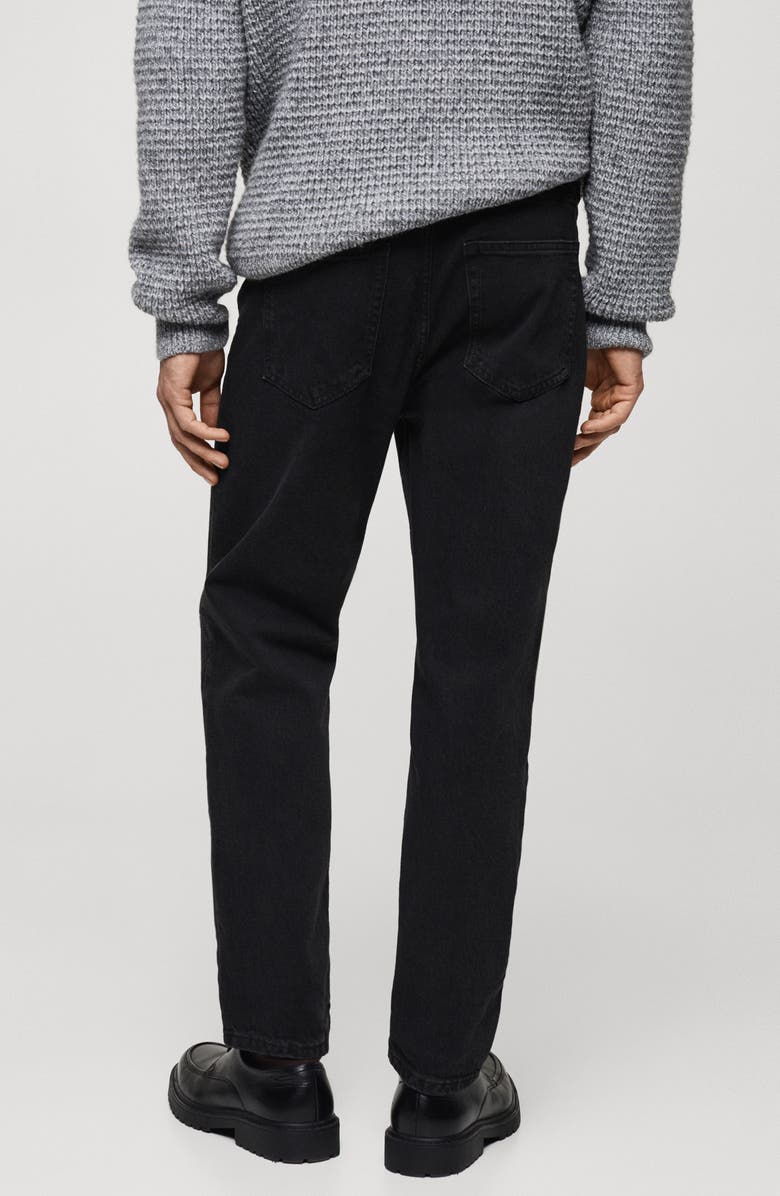 MANGO Ben Tapered Jeans, Alternate, color, Black Denim