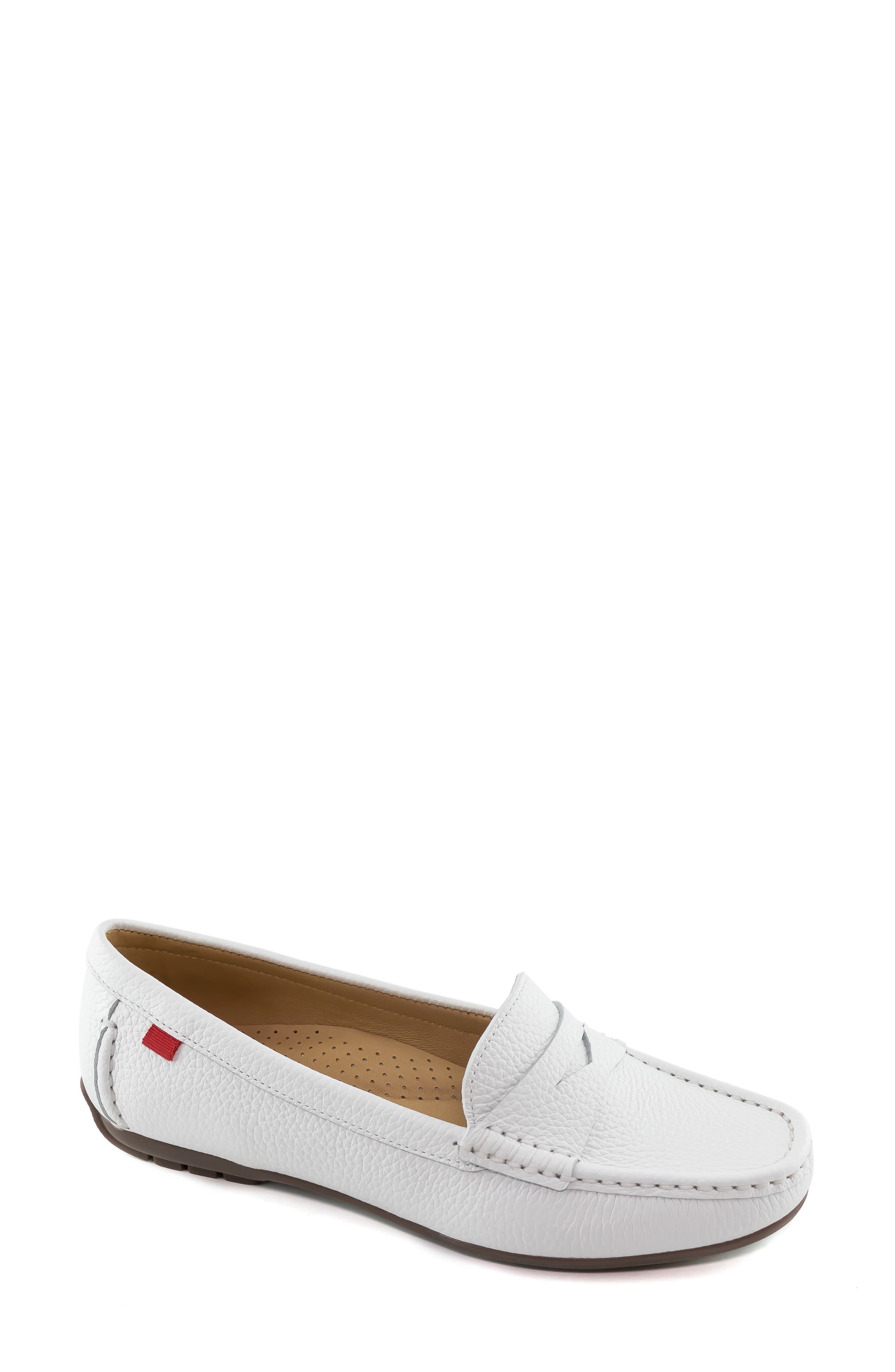 Carrol Street Penny Loafer, Main, color, WHITE GRAINY TUMBLED LEATHER