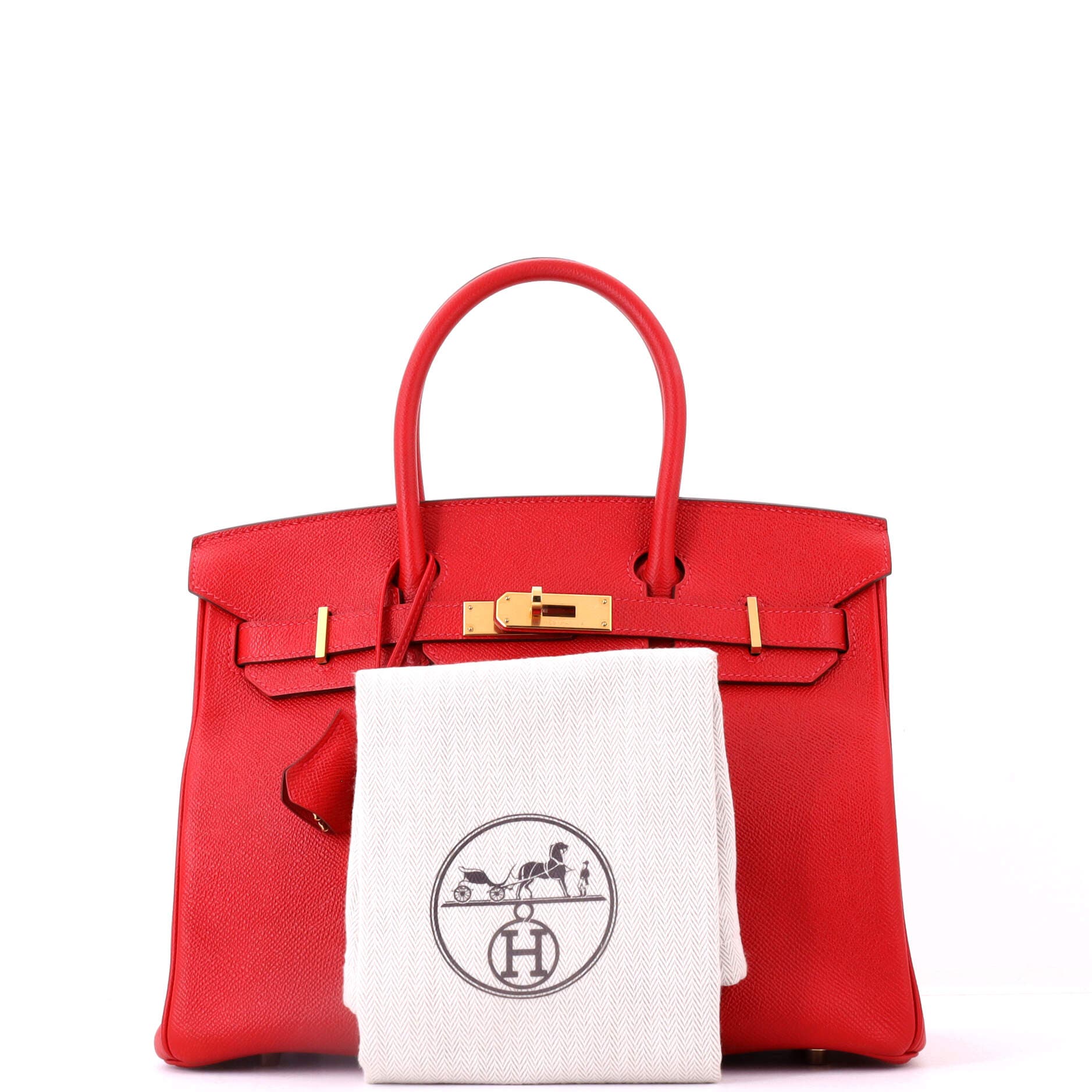 Pre-Owned Hermes Birkin Handbag Red Epsom with Gold Hardware 30, Alternate, color, Rouge Vif