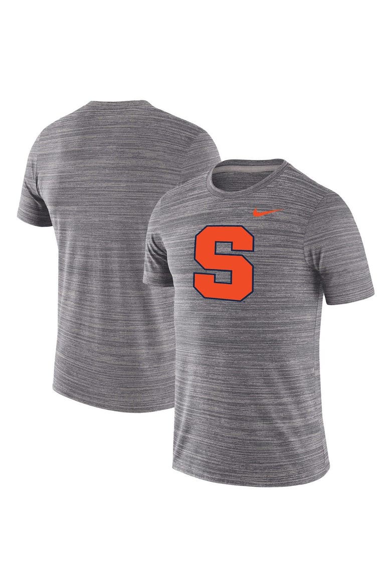 Men's Nike Charcoal Syracuse Orange Big & Tall Velocity Space-Dye Performance T-Shirt, Main, color, Charcoal