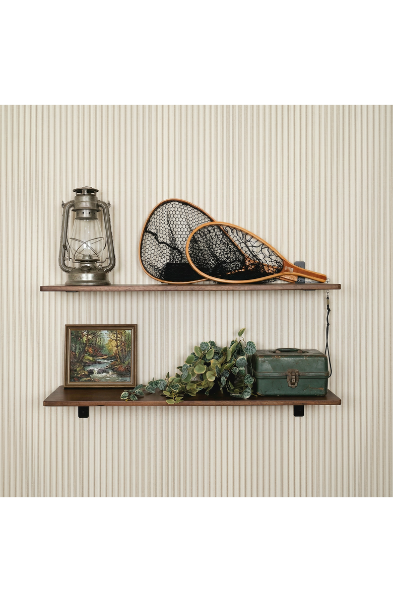 StoreYour Kingsley 6" DIY Home Wall Shelf Brackets | 6-Pack, Alternate, color, Black