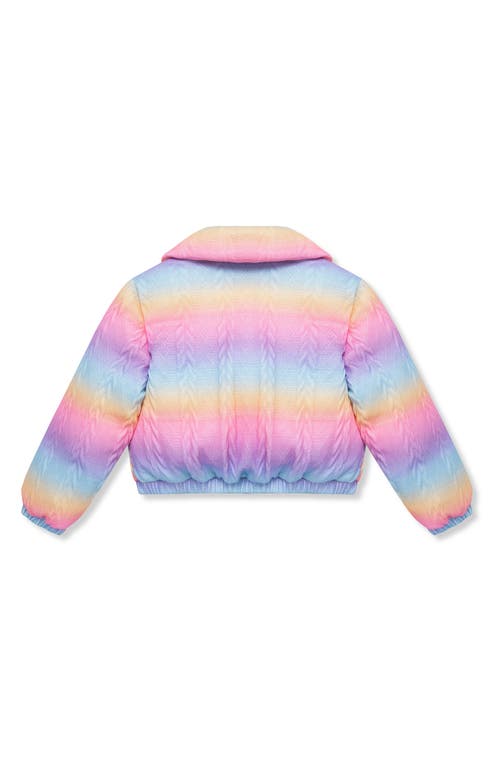 PEEK AREN'T YOU CURIOUS PEEK AREN'T YOU CURIOUS KIDS' RAINBOW OMBRÉ QUILTED JACKET