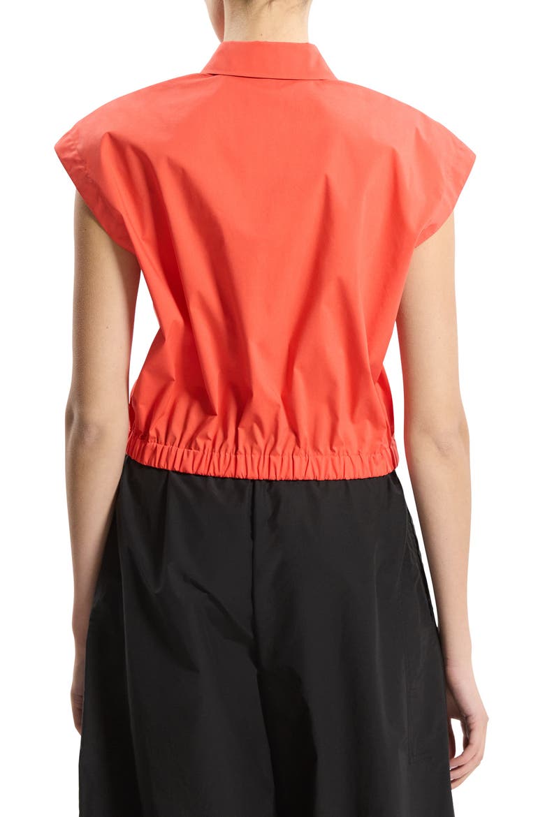 Crop Cap Sleeve Shirt, Alternate, color, POPPY