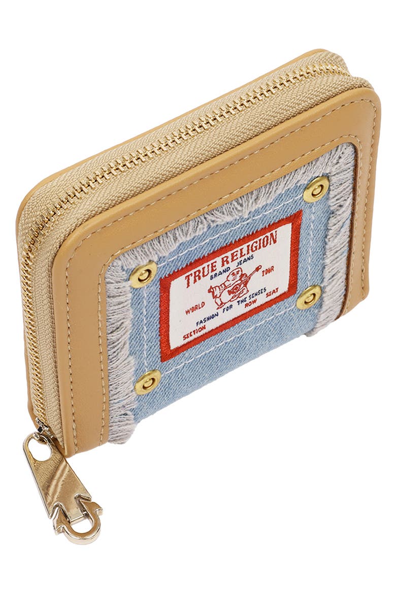 Small Frayed Edge Wallet, Alternate, color, DENIM