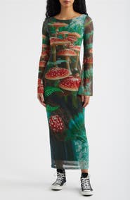 Dressed in Lala We're All Mad Here Long Sleeve Maxi Dress