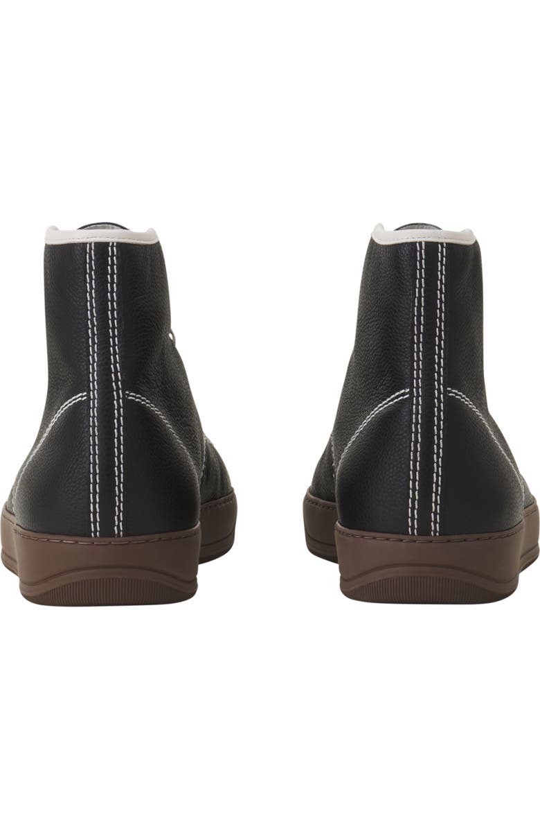Lanvin Dbb1 High-Top Leather Sneakers, Alternate, color, Black/Off White