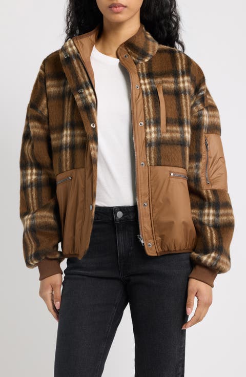 Lucien Plaid Mixed Media Jacket