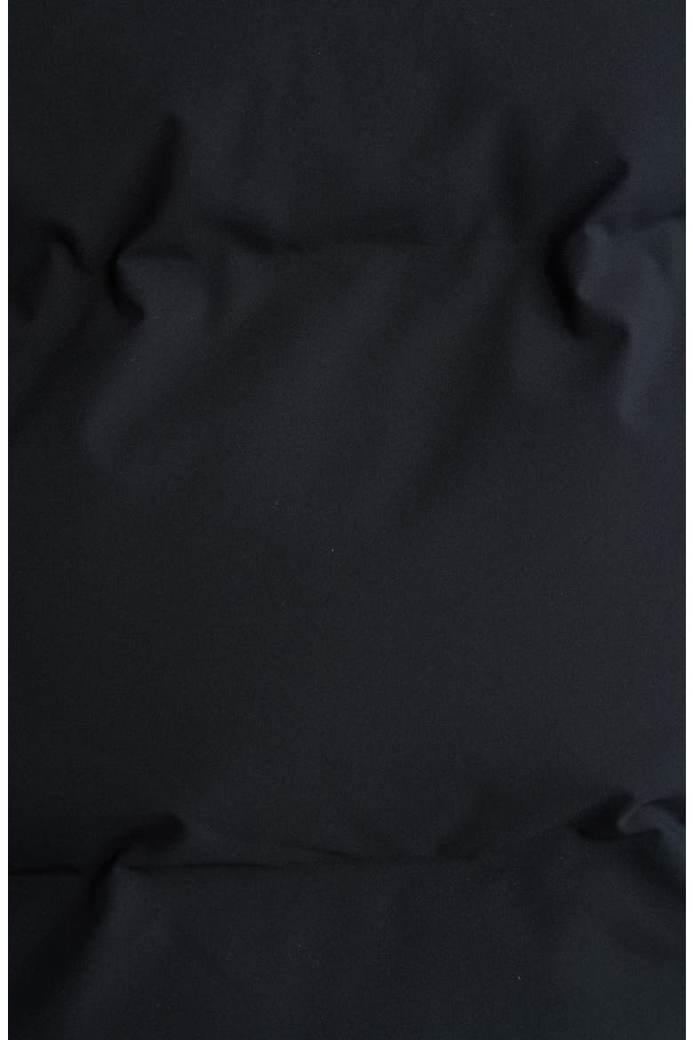Calliope Water Resistant Faux Shearling Trim Puffer Jacket, Alternate, color, BLACK