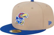 New Era Men's New Era Khaki Kansas Jayhawks Two-Tone 59FIFTY Fitted Hat