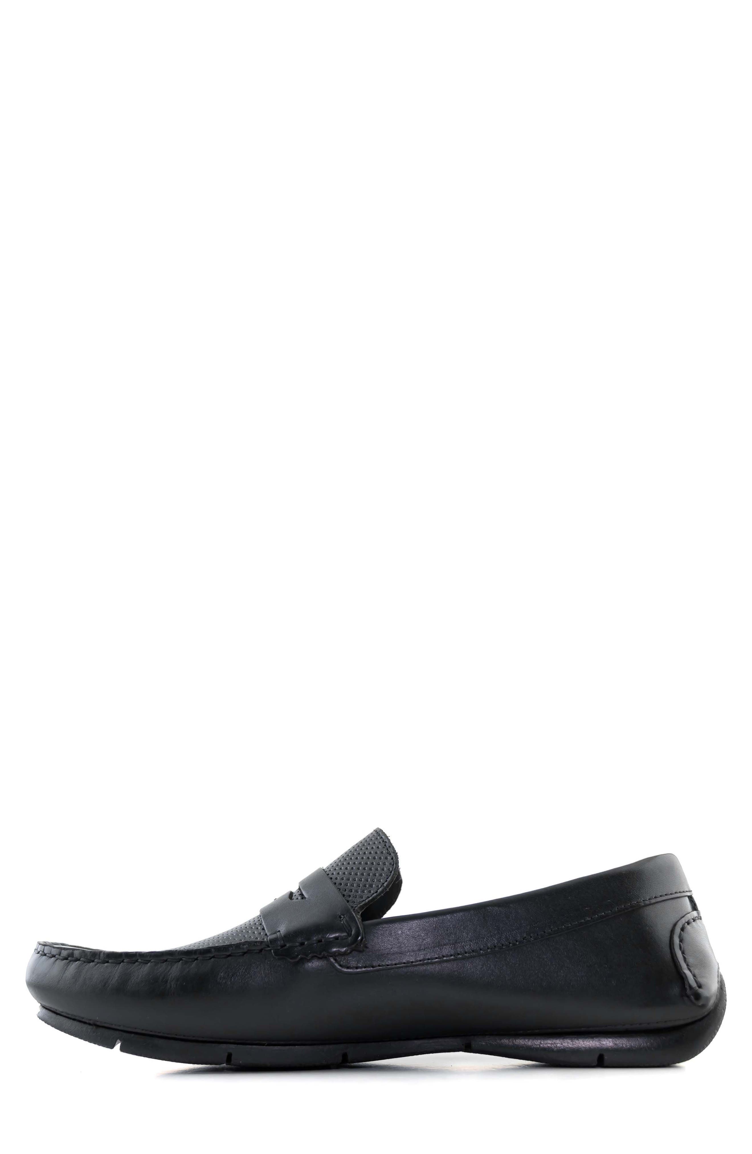 Marc Joseph New York Greenwich Perforated Driver, Alternate, color, Black Napa Perforated