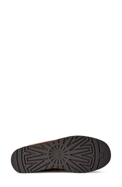 Ugg(r) Zora Genuine Shearling Trim Ballet Flat In Brown