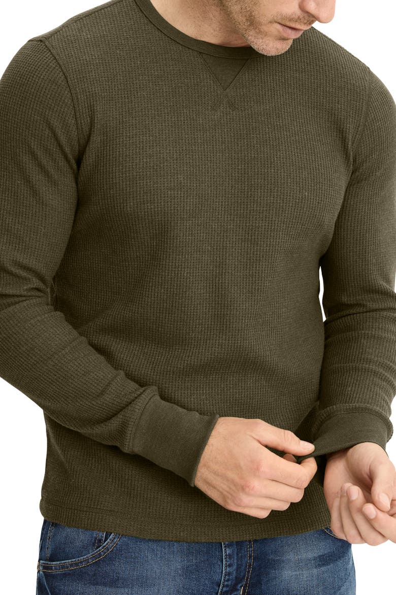 Men's Tall Man Long Sleeve Waffle Crew, Alternate, color, North Woods
