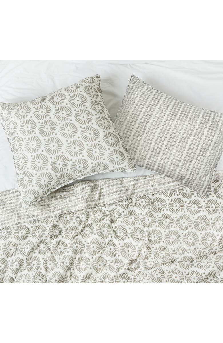 carol & frank Midge Cotton Standard Sham - Machine Washable, Alternate, color, Gray