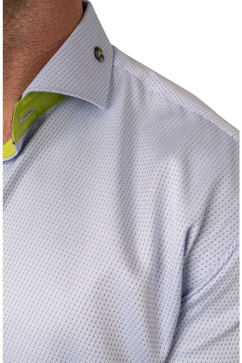 Einstein Repeated Blue Contemporary Fit Button-Up Shirt, Alternate, color, BLUE