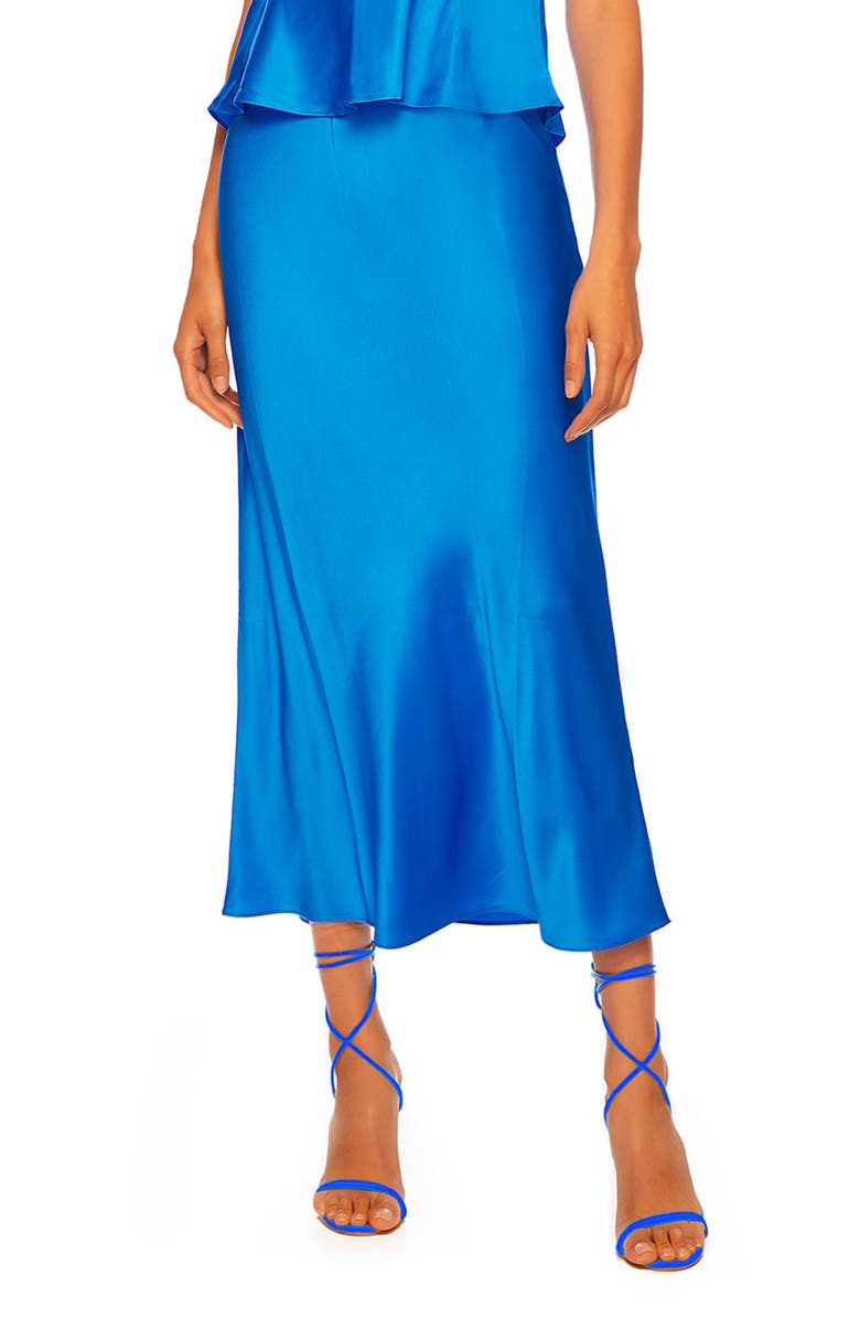 Susana Monaco Bias Cut Silk Slip Skirt, Main, color, 
