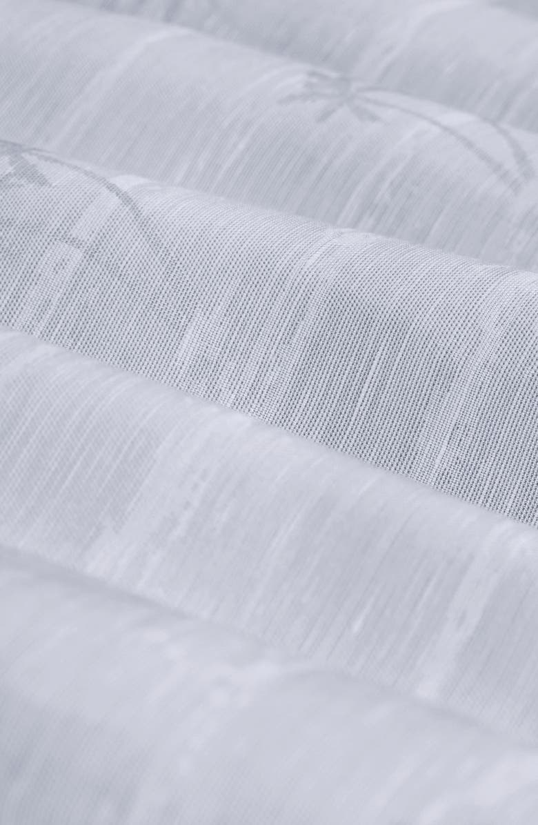 Bugatchi Orson Short Sleeve Cotton & Linen Button-Up Shirt, Alternate, color, Air Blue