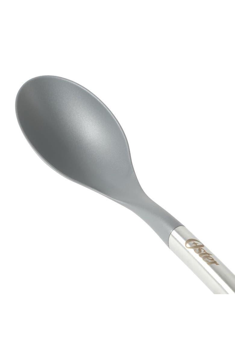 13.8 Inch Nylon Serving Spoon Stainless Steel Handle, Alternate, color, Silver