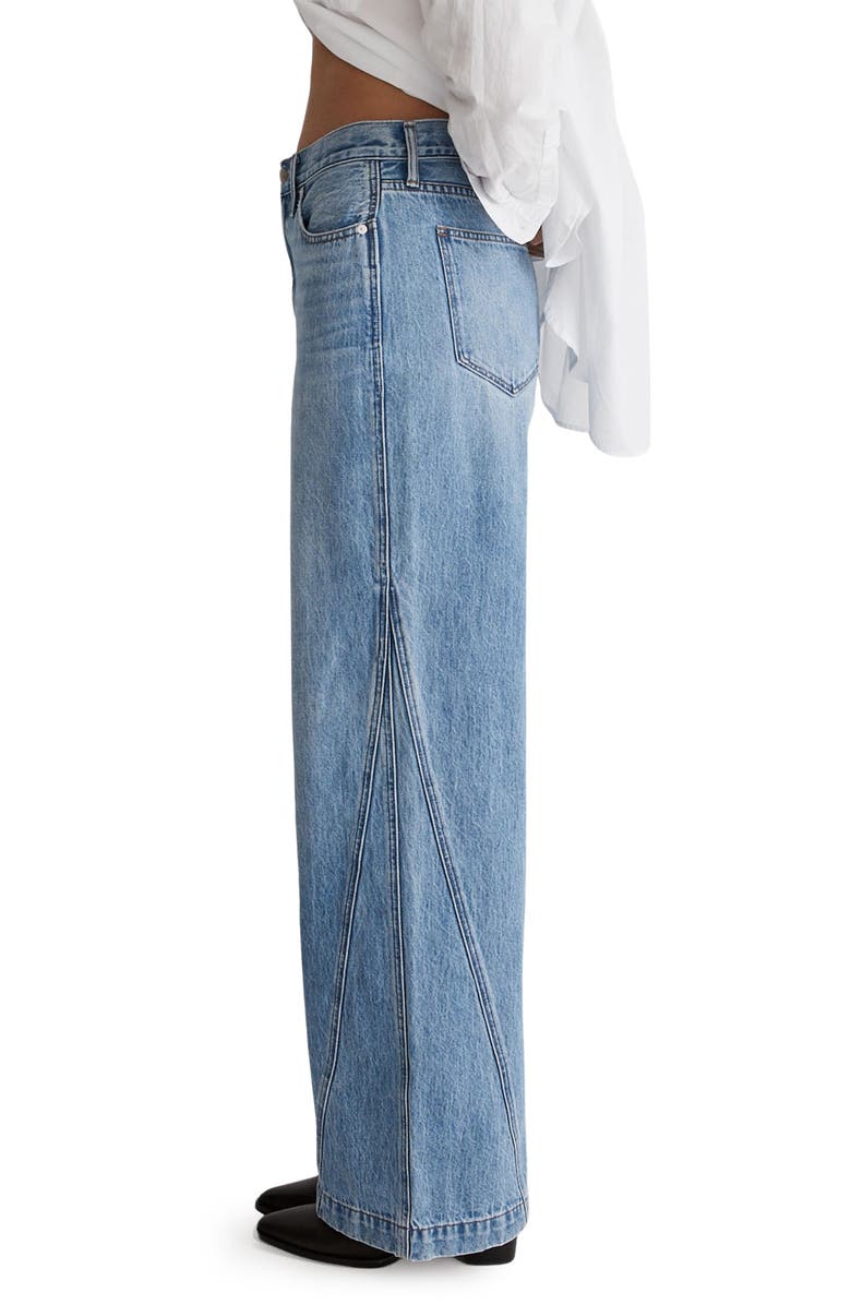 Madewell Superwide Leg Jeans in Parson Wash: Inset Edition, Alternate, color,
