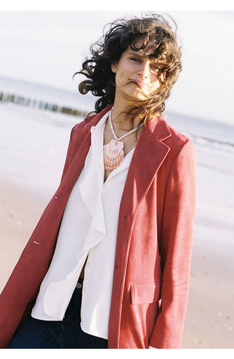 sccollection Calico Necklace, Alternate, color, Orange And Pearl