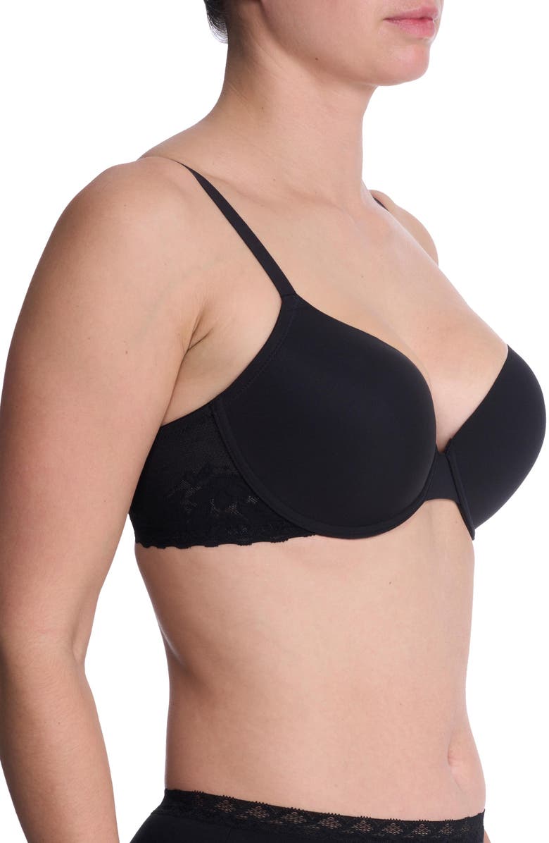 Natori Sheer Glamour Plunge Push Up T-Shirt Bra, Alternate, color, 