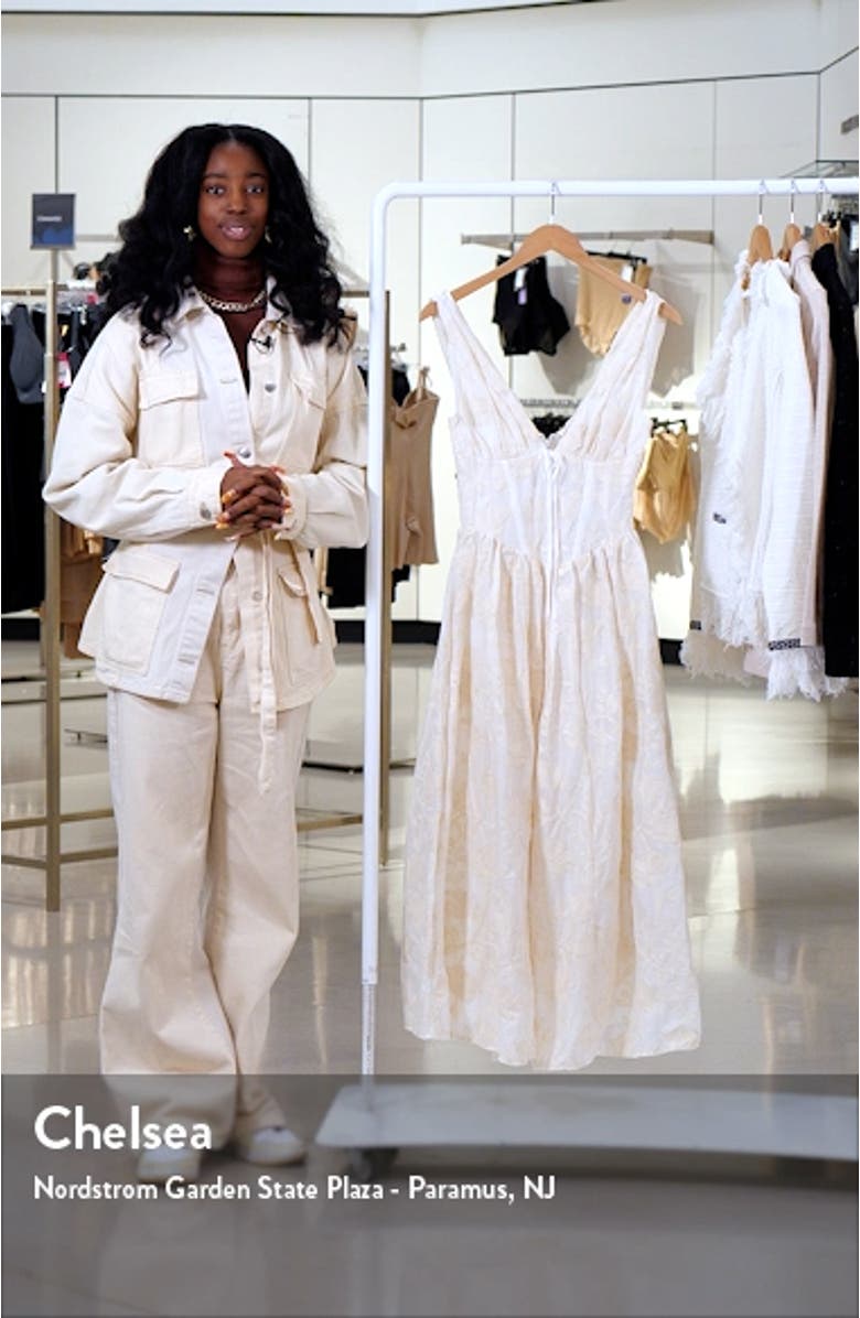 Emmelina Embroidered Corset Bodice Cocktail Dress, sales video thumbnail