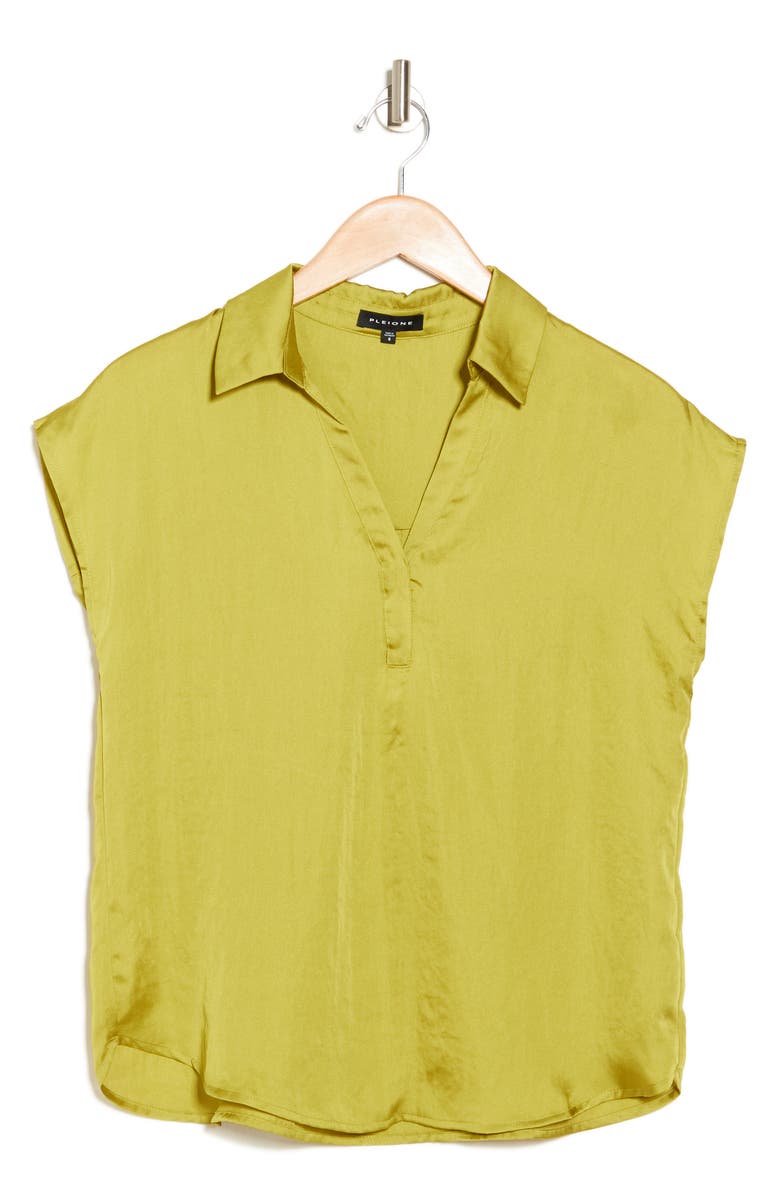 Pleione Crinkle Satin Top, Alternate, color,