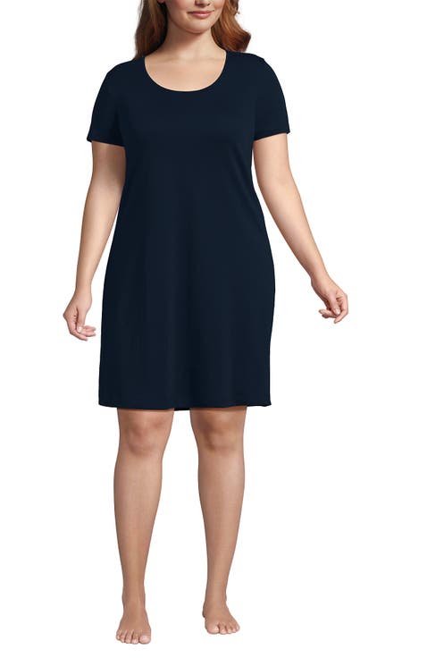 Cotton Short Sleeve Knee Length Nightgown