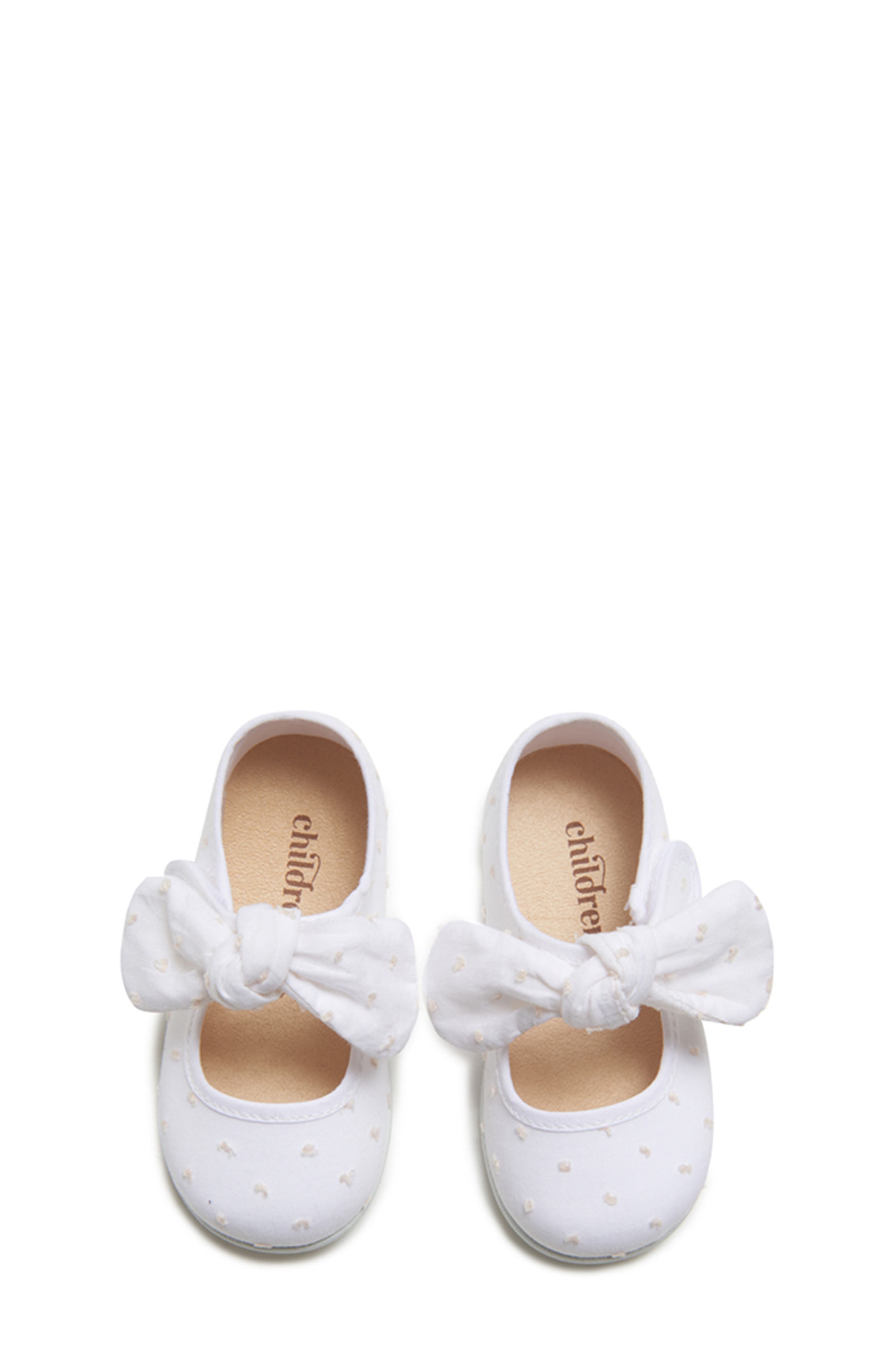 CHILDRENCHIC Swiss Dot Mary Jane Canvas Sneaker, Alternate, color, White