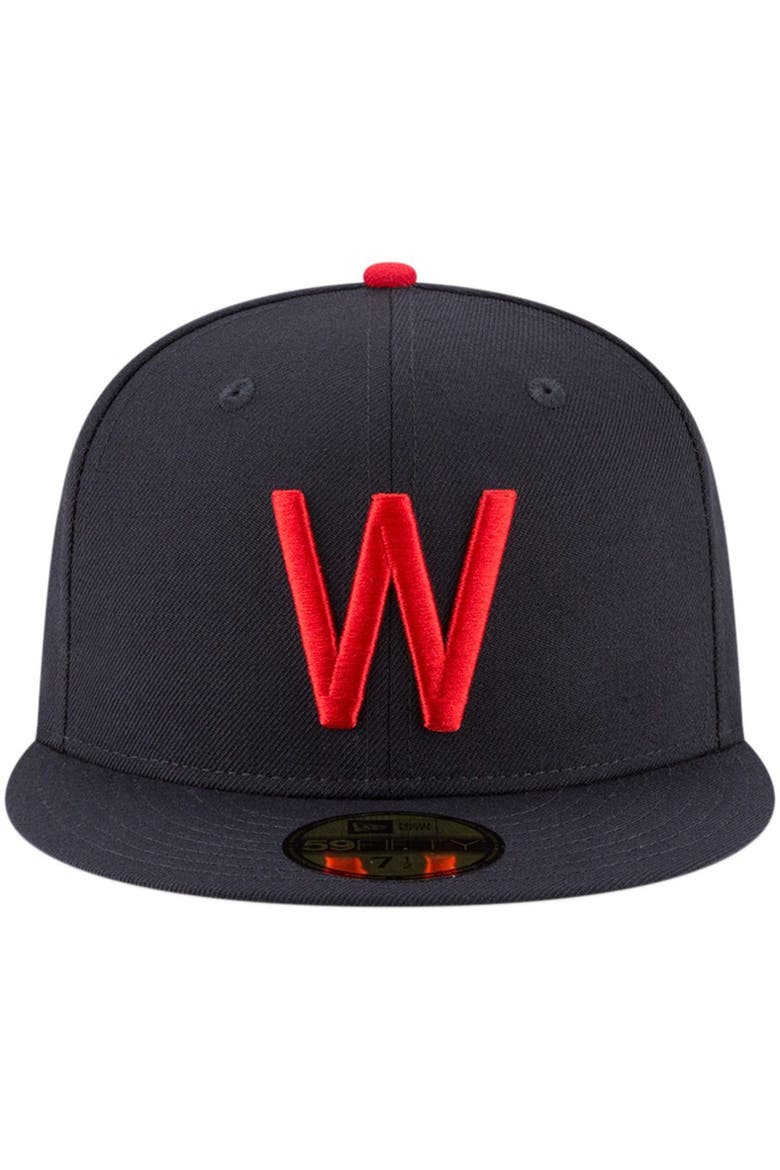 Men's New Era Navy Washington Senators Cooperstown Collection Wool 59FIFTY Fitted Hat, Alternate, color, Navy
