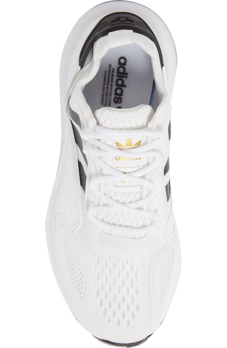 adidas ZX 2K Boost Sneaker, Alternate, color, White/ Core Black/ Gold