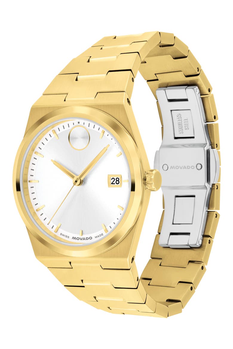 Bold Quest Bracelet Watch, 35mm, Alternate, color, WHITE DIAL