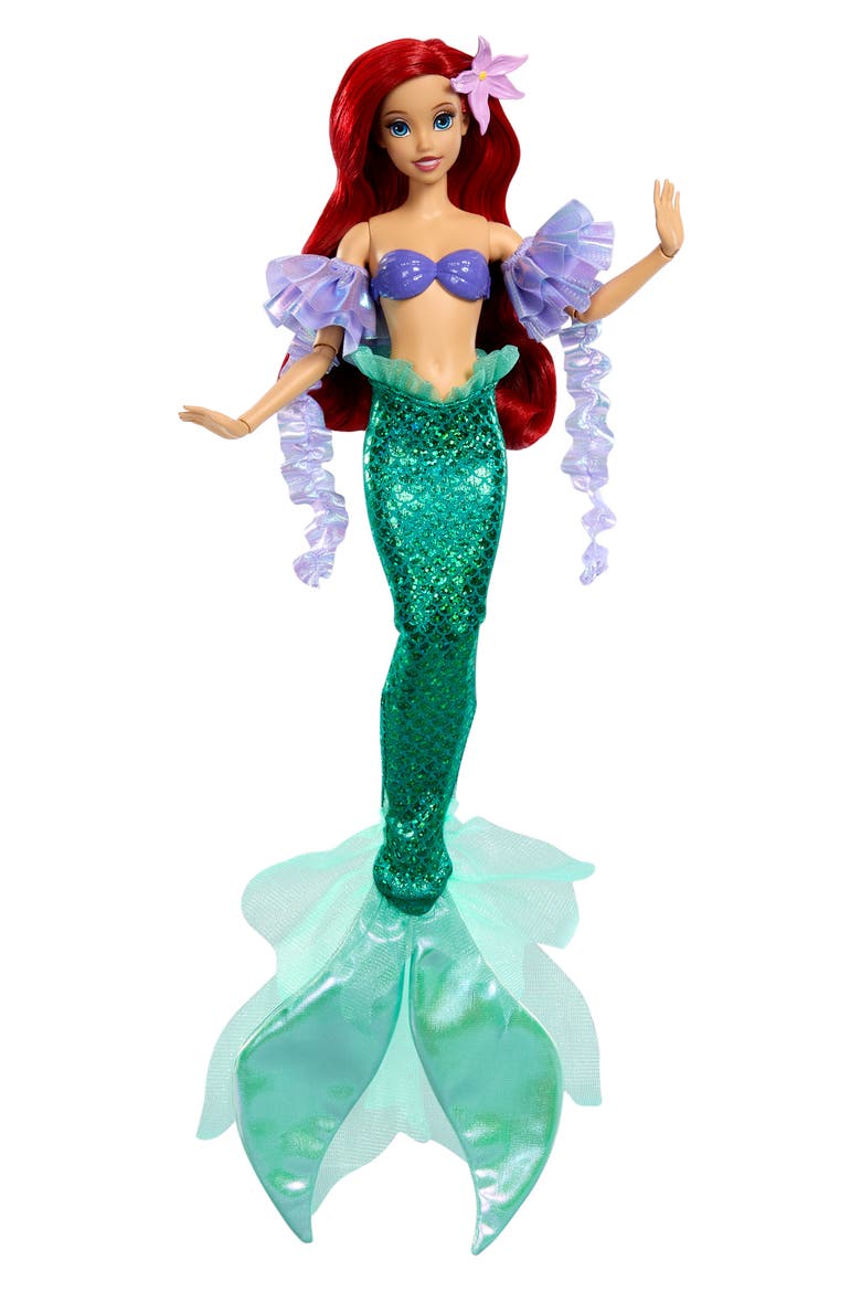 Sparkling Princess Series Mermaid Ariel Fashion Doll with Removable Tail & Sleeves, Alternate, color, ARIEL